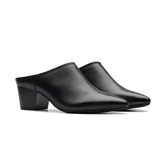 Clark’s Ellanie Pace Black leather heeled mules - Picture 2 of 6
